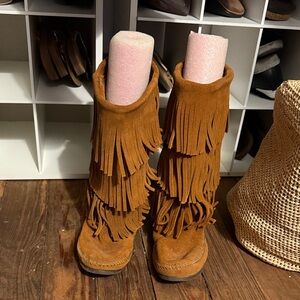 Fringe Suede Boots